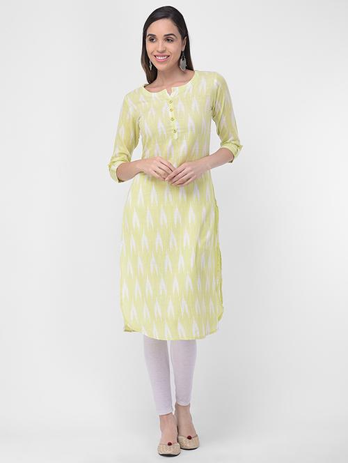 ikat print straight kurta - 16829686 - Very Small Image - 1