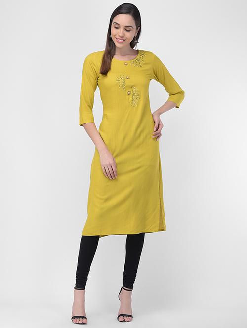 embroidered straight kurta - 16829689 - Very Small Image - 1