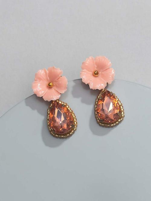 pink drop earring - 16830151 - Very Small Image - 1