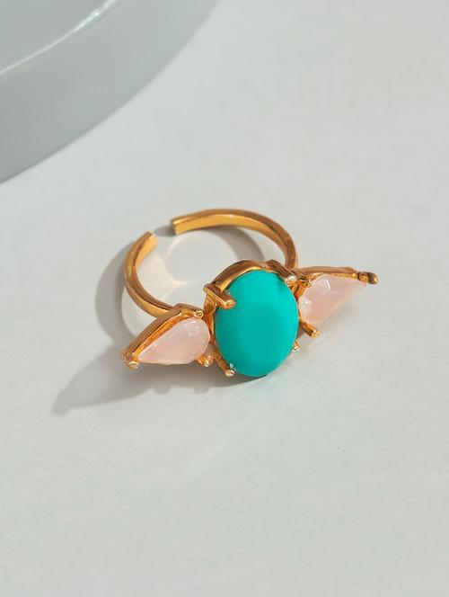 multi colored brass finger ring - 16830188 - Very Small Image - 1
