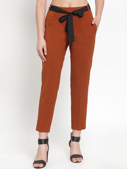 tie front high rise trouser - 16830194 - Very Small Image - 1