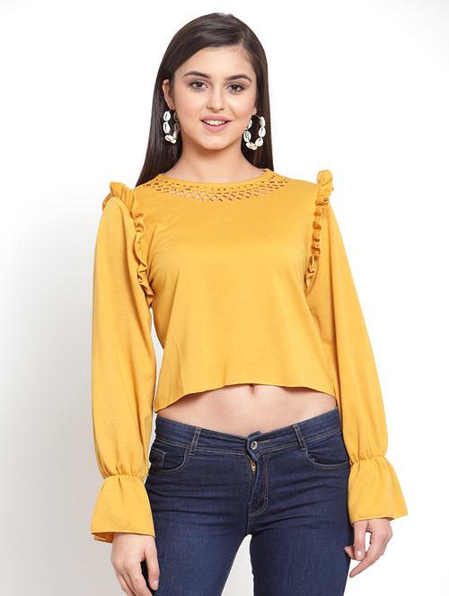 cut out detail bell sleeved top - 16830210 - Very Small Image - 1