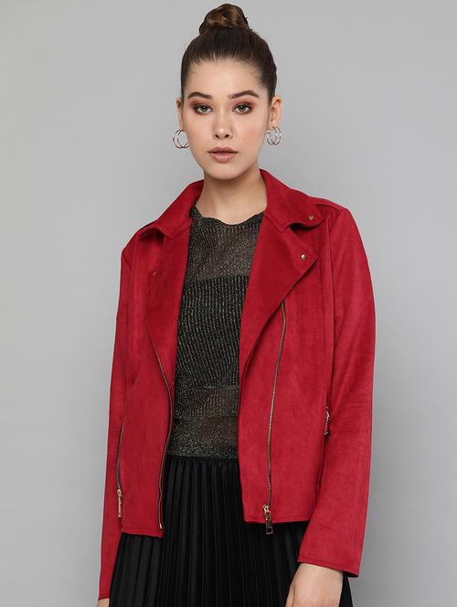 lapel neck suede jacket - 16830641 - Very Small Image - 1