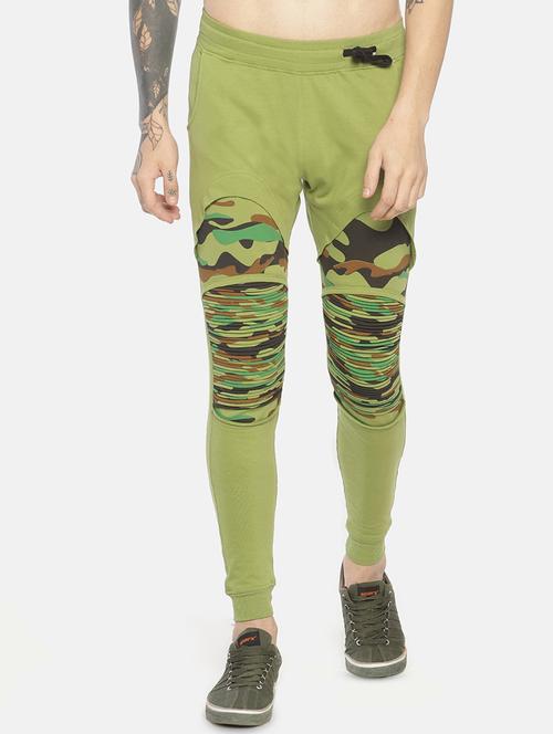green printed joggers - 16830912 - Very Small Image - 1