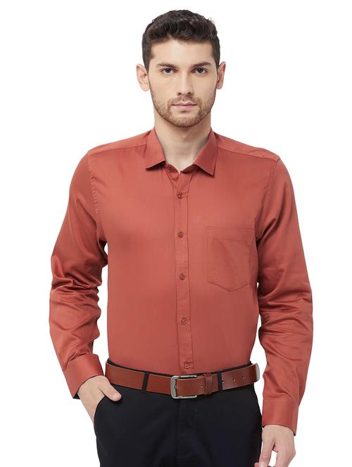 red solid formal shirt - 16830949 - Very Small Image - 1
