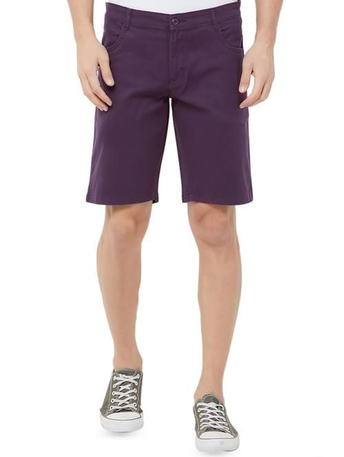 purple solid bermuda shorts - 16831039 - Very Small Image - 1