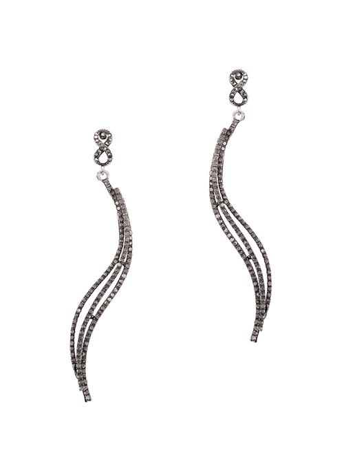 silver metal drop earring - 16831395 - Very Small Image - 1