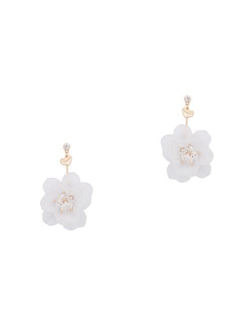 silver metal drop earring - 16831426 - Very Small Image - 1