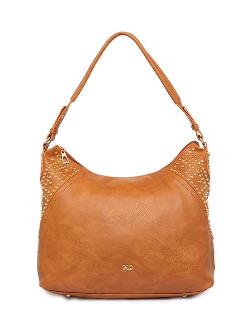 tan leatherette (pu) handbag - 16831461 - Very Small Image - 1