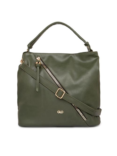green leatherette (pu) handbag - 16831483 - Very Small Image - 1