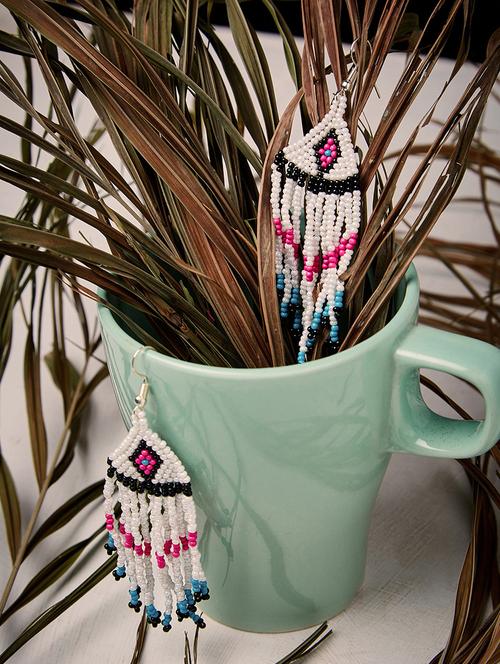 multi colored metal drop earring - 16831785 - Very Small Image - 1