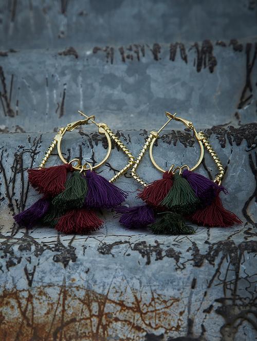 multi colored metal drop earring - 16831788 - Very Small Image - 1
