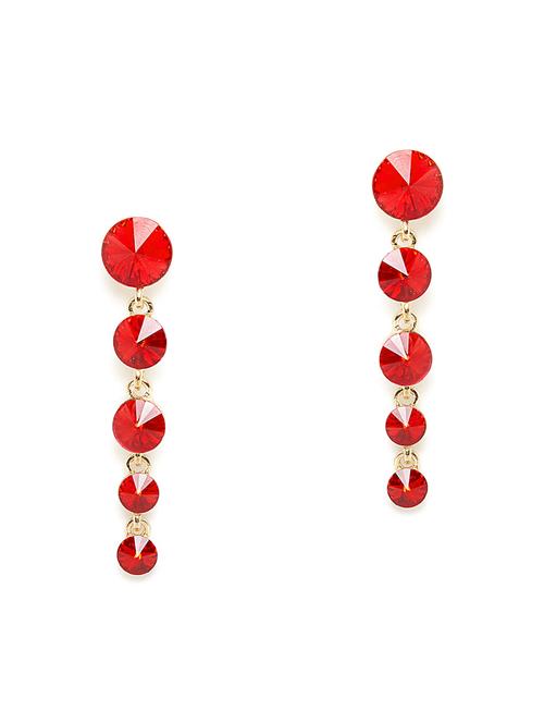 red metal drop earring - 16831892 - Very Small Image - 1