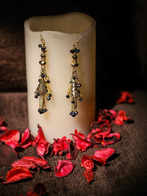 multi colored metal drop earring - 16831946 - Very Small Image - 1