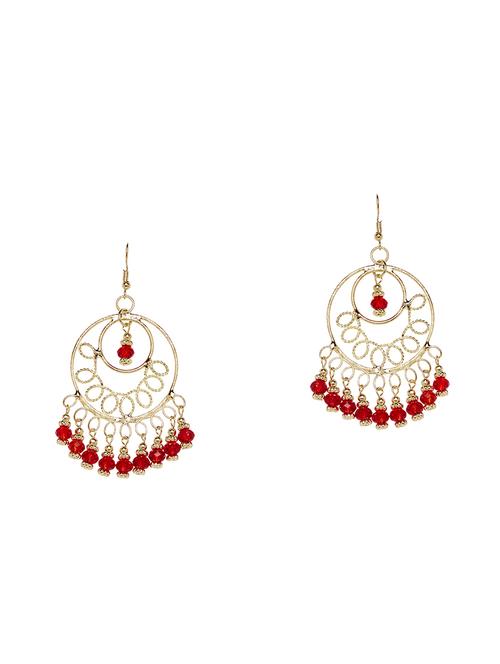red metal drop earring - 16831955 - Very Small Image - 1