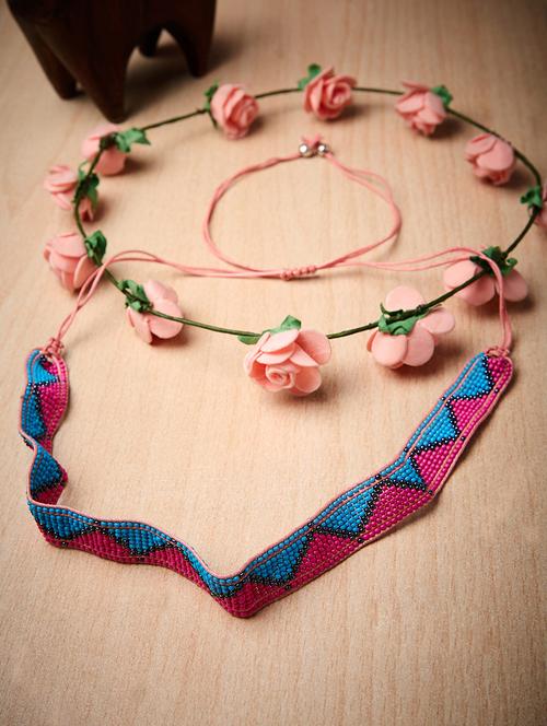 multi colored metal choker necklace - 16831979 - Very Small Image - 1