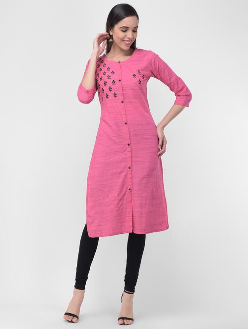 embroidered straight kurta - 16832375 - Very Small Image - 1