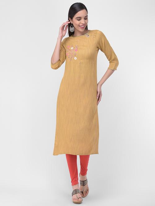 embroidered straight kurta - 16832378 - Very Small Image - 1