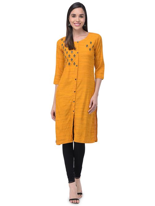 embroidered straight kurta - 16832381 - Very Small Image - 1