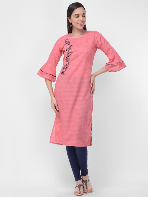 embroidered straight kurta - 16832389 - Very Small Image - 1