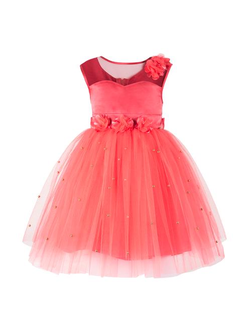 orange net frock - 16833036 - Very Small Image - 1
