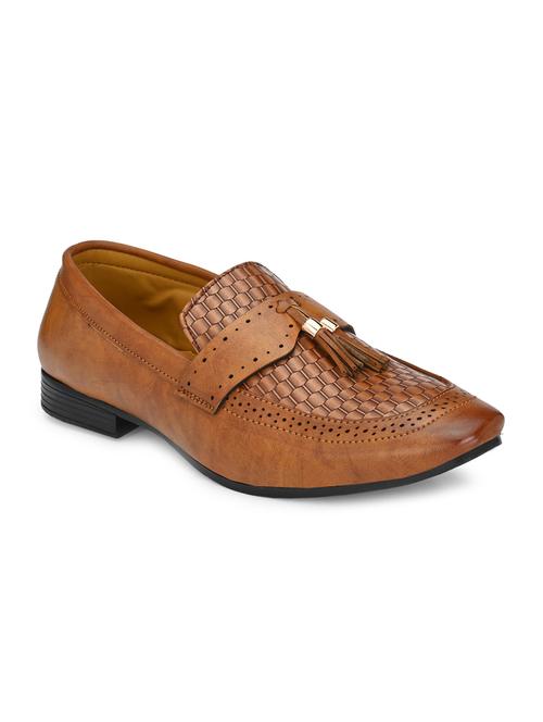 tan leatherette slip ons - 16833241 - Very Small Image - 1