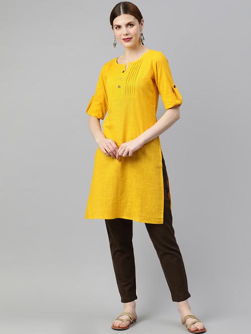 solid kurta pant set - 16833272 - Very Small Image - 1