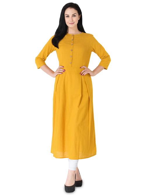 solid flared kurta - 16833667 - Very Small Image - 1