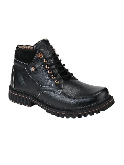 black leatherette low ankle boots - 16833732 - Very Small Image - 1