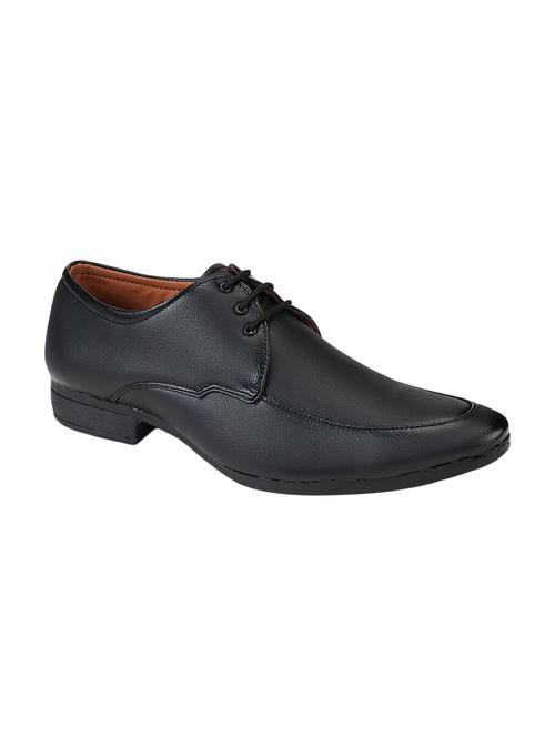 black leatherette lace-up derbys - 16833885 - Very Small Image - 1