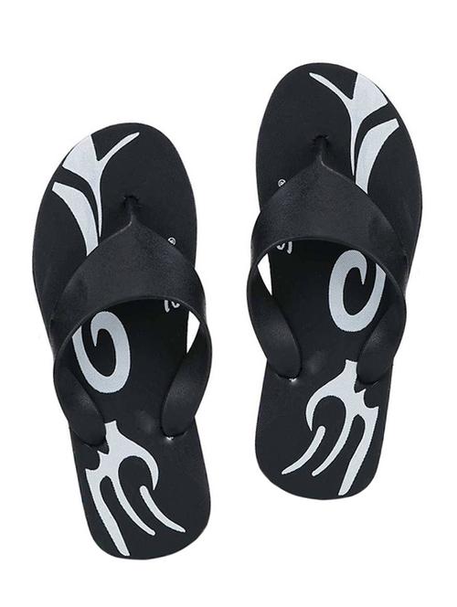 black leatherette toe separator flip flops - 16833939 - Very Small Image - 1