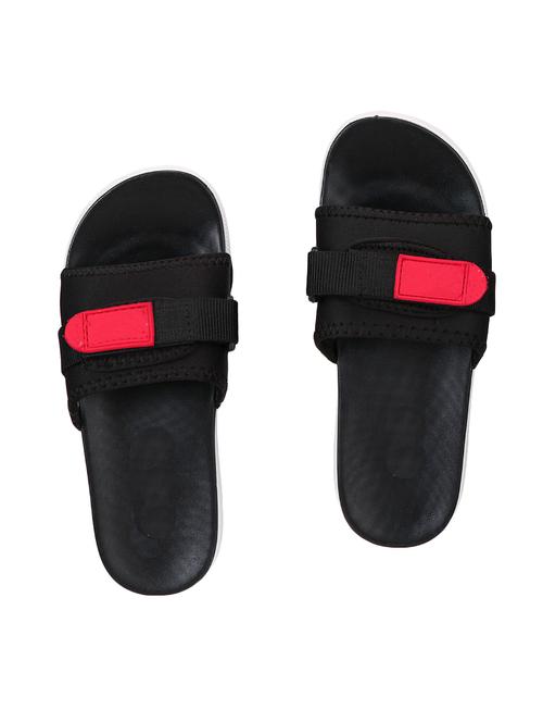 black fabric slip on flip flops - 16833975 - Very Small Image - 1