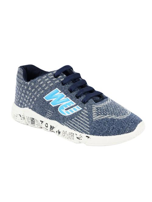 blue fabric lace up sport shoes - 16834037 - Very Small Image - 1
