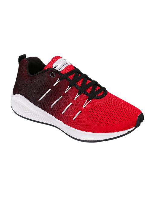red mesh lace up sport shoes - 16834054 - Very Small Image - 1