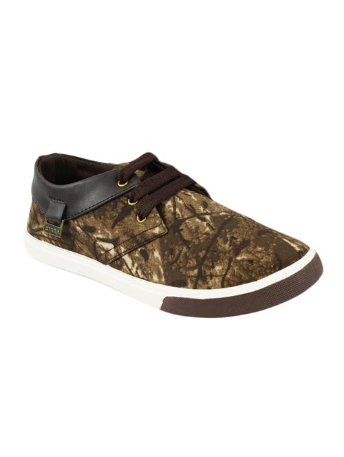 brown canvas lace up sneakers - 16834061 - Very Small Image - 1
