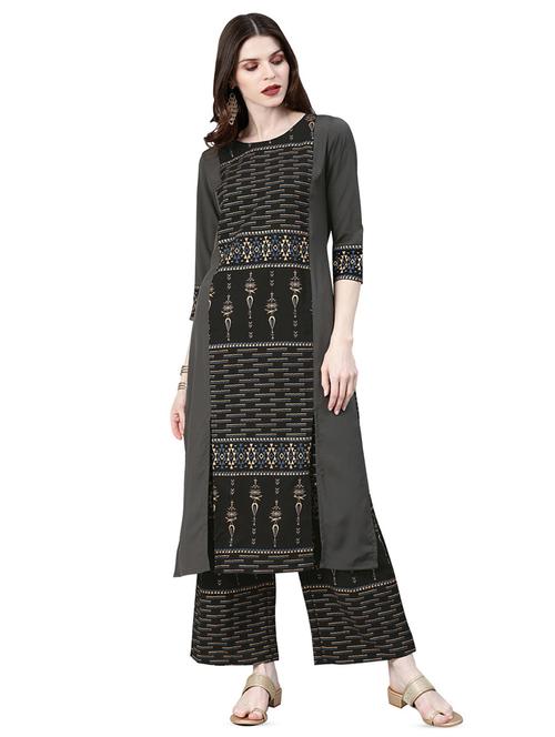 printed straight kurta - 16834120 - Very Small Image - 1