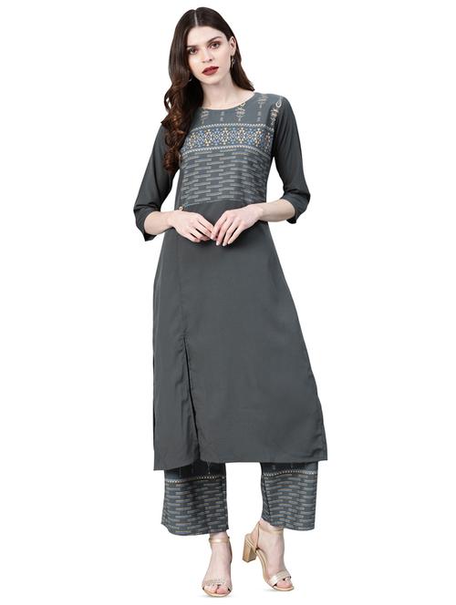 printed straight kurta - 16834124 - Very Small Image - 1