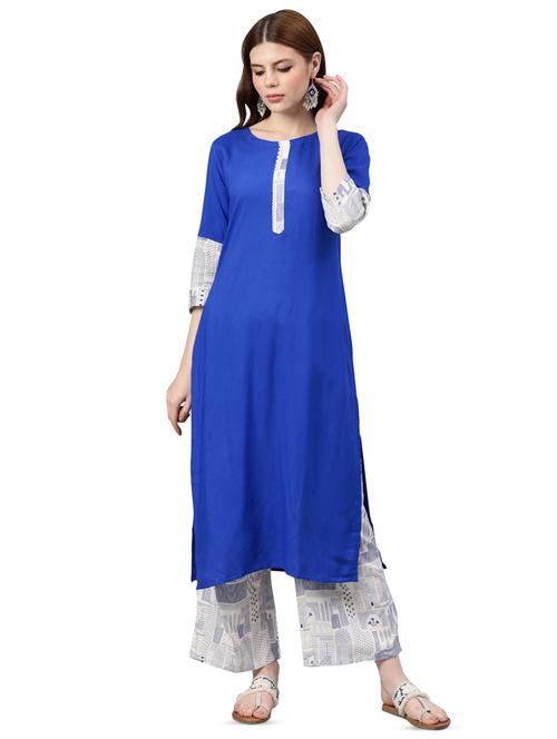 solid straight kurta - 16834140 - Very Small Image - 1
