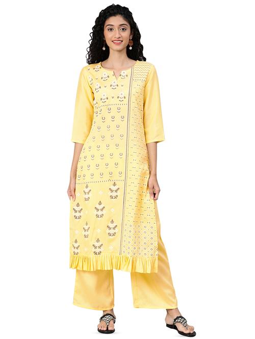floral print straight kurta - 16834158 - Very Small Image - 1
