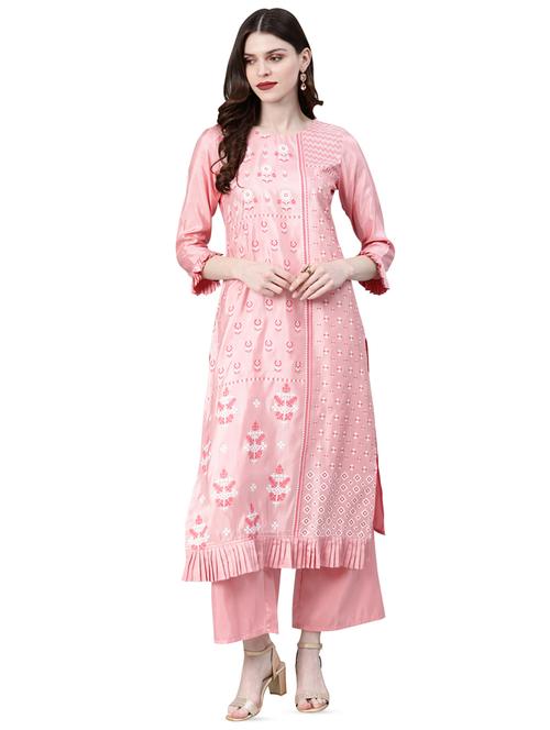 floral print straight kurta - 16834159 - Very Small Image - 1