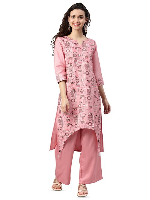 printed high-low kurta - 16834160 - Very Small Image - 1