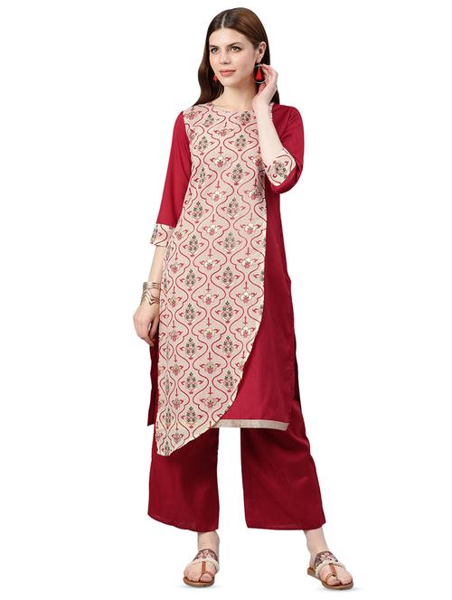 printed layered kurta - 16834162 - Very Small Image - 1