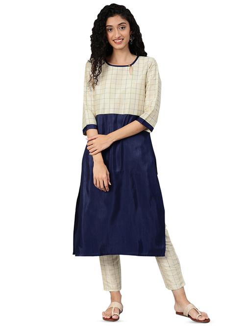 check print traight kurta - 16834177 - Very Small Image - 1
