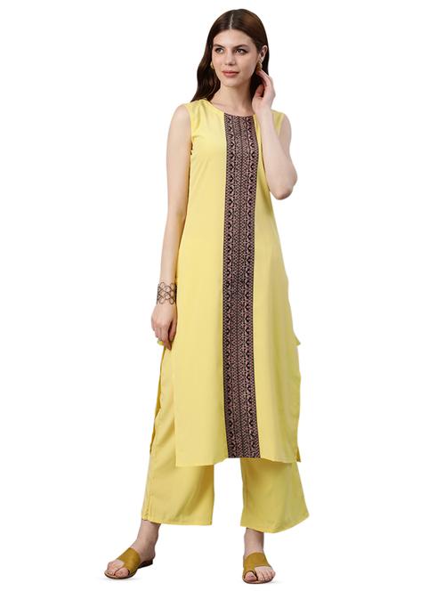 solid straight kurta - 16834182 - Very Small Image - 1