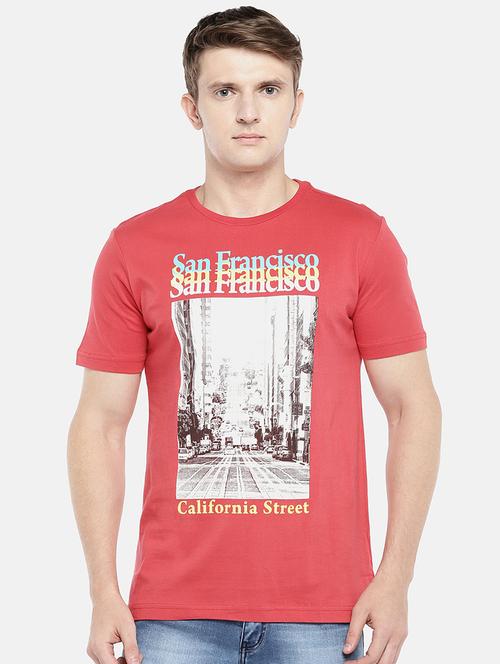 red front printed t-shirt - 16835738 - Very Small Image - 1