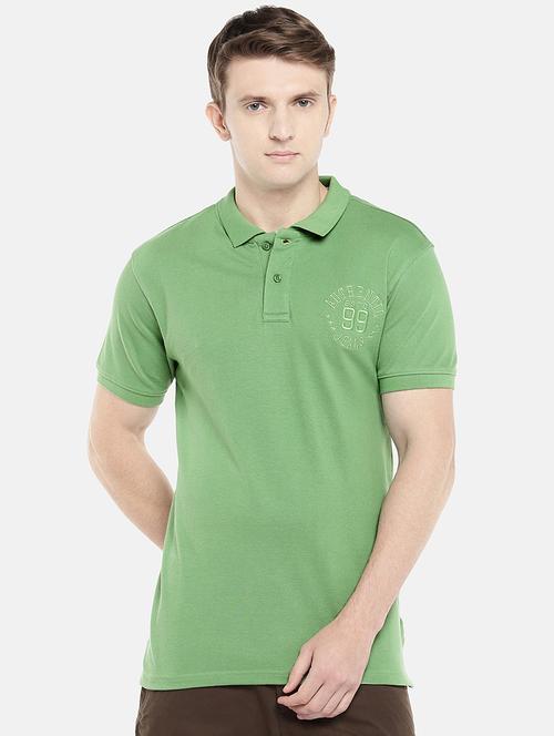 green solid polo t-shirt - 16835774 - Very Small Image - 1