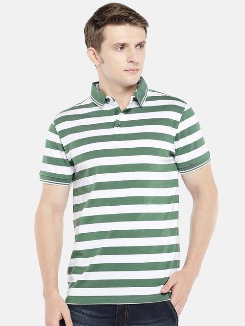 green striped polo t-shirt - 16835778 - Very Small Image - 1