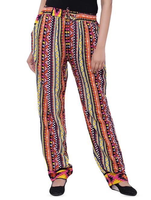 printed straight tapered pants - 16837173 - Very Small Image - 1