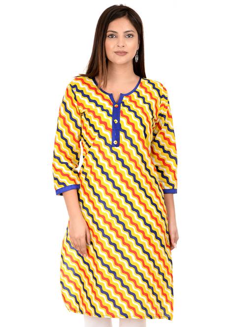 printed straight kurta - 16837460 - Very Small Image - 1