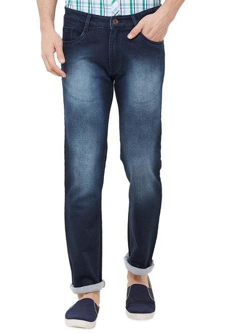 navy blue heavy washed denim jeans - 16837473 - Very Small Image - 1